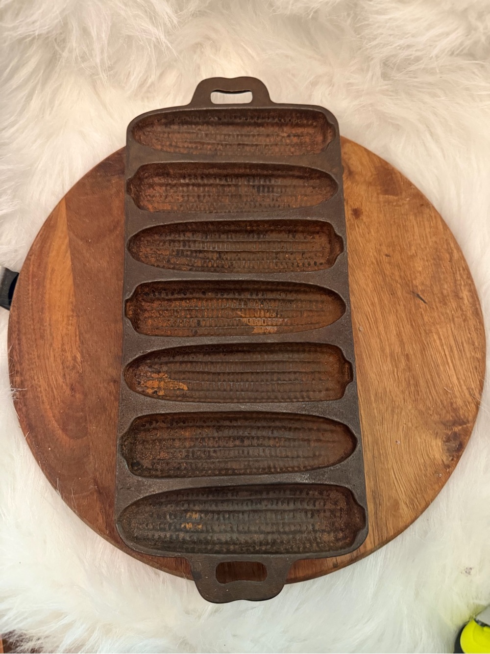 Cast Iron Cornbread Stick Pan - Black Rusty and Crusty